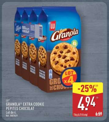 GRANOLA® EXTRA COOKIE PÉPITES CHOCOLAT