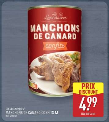MANCHONS DE CANARD CONFITS