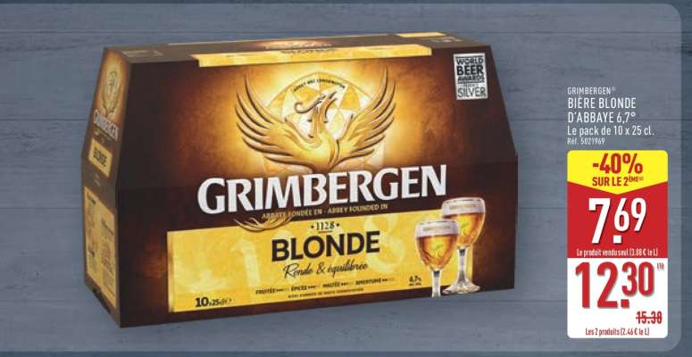 GRIMBERGEN BIÈRE BLONDE D'ABBAYE 6,7°