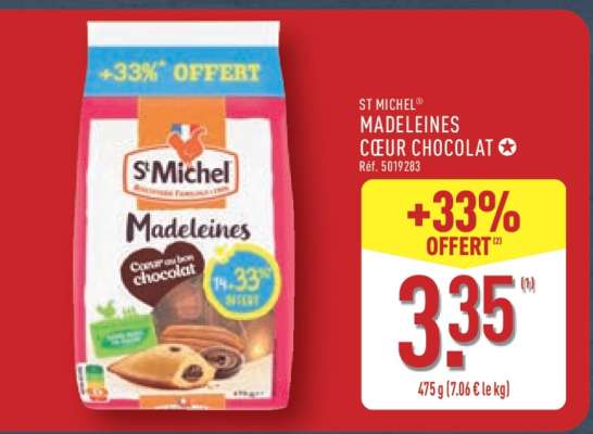 ST MICHEL MADELEINES CŒUR CHOCOLAT