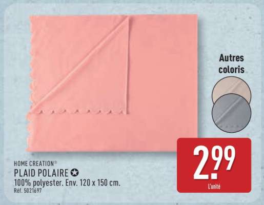 HOME CREATION® PLAID POLAIRE