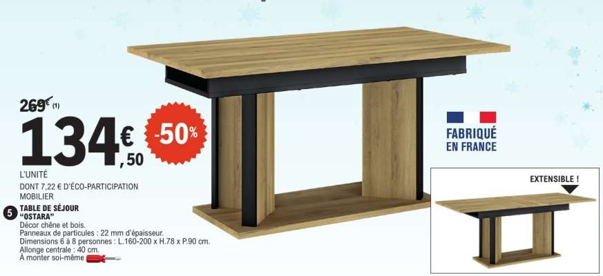 TABLE DE SÉJOUR 'OSTARA'