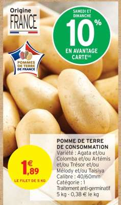 POMME DE TERRE DE CONSOMMATION