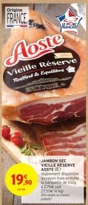 Jambon Sec Vieille Réserve Aoste