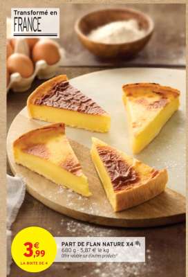 PART DE FLAN NATURE X4