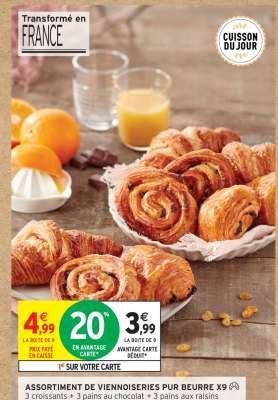 ASSORTIMENT DE VIENNOISERIES PUR BEURRE X9