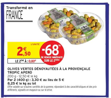 Olives Vertes Dénoyautées À La Provençale Tropic Apéro