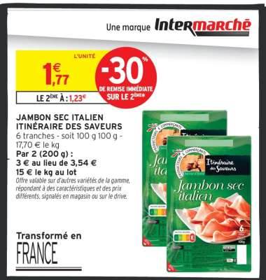 JAMBON SEC ITALIEN ITINÉRAIRE DES SAVEURS