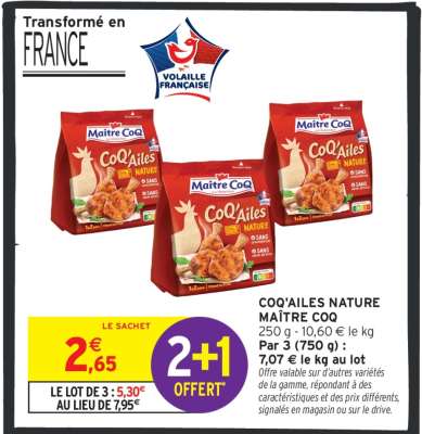 COQ'AILES NATURE MAÎTRE COQ