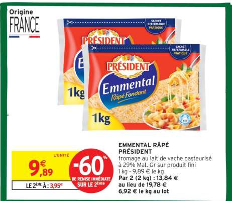 Emmental Râpé Président