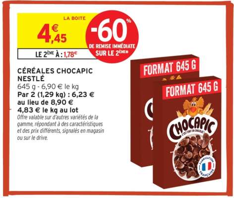 Céréales Chocapic Nestle