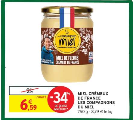 Miel Crémeux De France Les Compagnons Du Miel