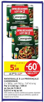 Ratatouille à la Provençale Cassegrain