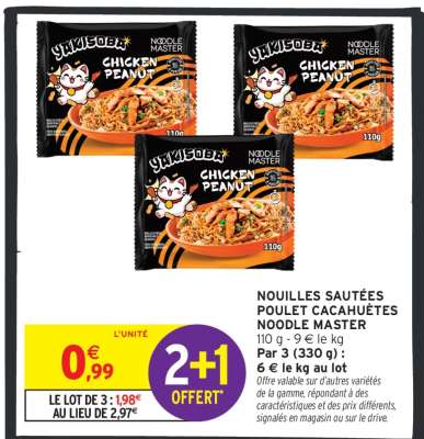 NOUILLES SAUTÉES POULET CACAHUÈTES NOODLE MASTER