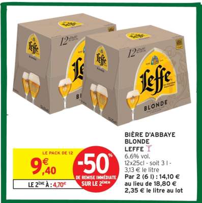 BIÈRE D'ABBAYE BLONDE LEFFE