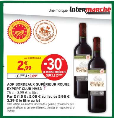AOP BORDEAUX SUPÉRIEUR ROUGE EXPERT CLUB HVE3