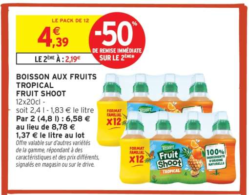 BOISSON AUX FRUITS TROPICAL FRUIT SHOOT