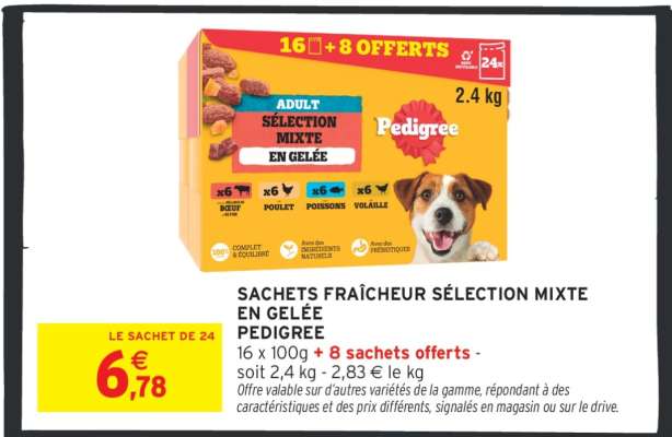 Sachets Fraîcheur Sélection Mixte en Gelée Pedigree