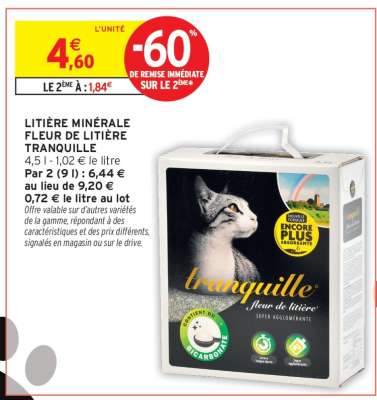 Litière Minérale Fleur de Litière Tranquille