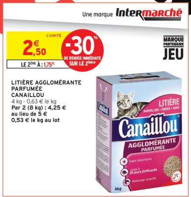 LITIÈRE AGGLOMÉRANTE PARFUMÉE CANAILLOU