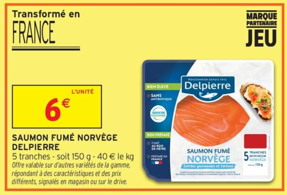 SAUMON FUMÉ NORVÈGE "DELPIERRE"