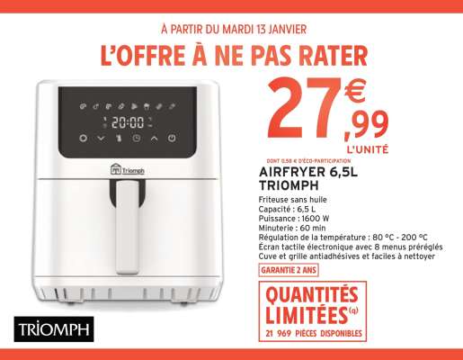 AIRFRYER 6,5L TRIOMPH