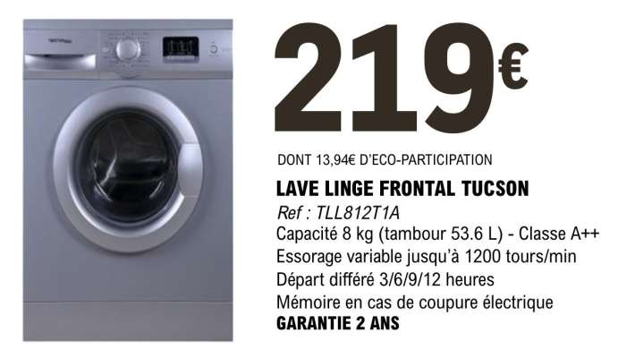 LAVE LINGE FRONTAL TUCSON