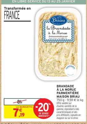 Brandade à la morue parmentière MAISON BRIAU