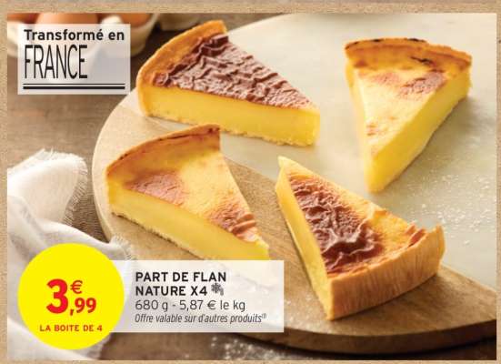 PART DE FLAN NATURE X4