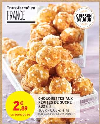 Chouquettes aux pépites de sucre