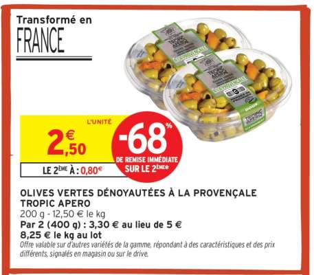 Olives Vertes Dénoyautées À La Provençale Tropic Apéro