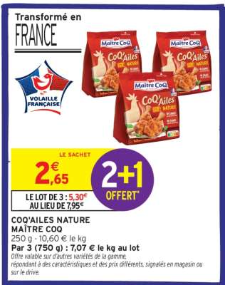 COQ'AILES NATURE MAÎTRE COQ