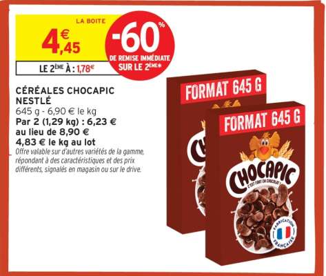 Céréales Chocapic Nestle