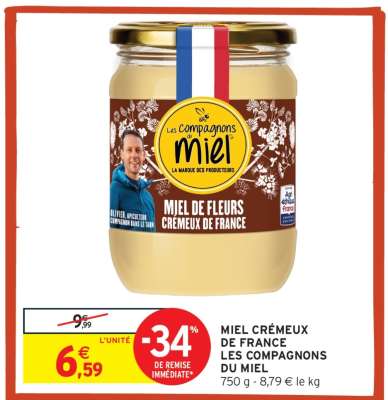 Miel Crémeux De France Les Compagnons Du Miel