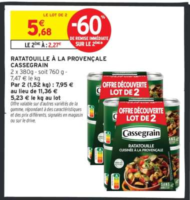 Ratatouille à la Provençale Cassegrain