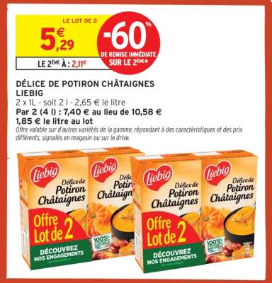 DÉLICE DE POTIRON CHÂTAIGNES LIEBIG