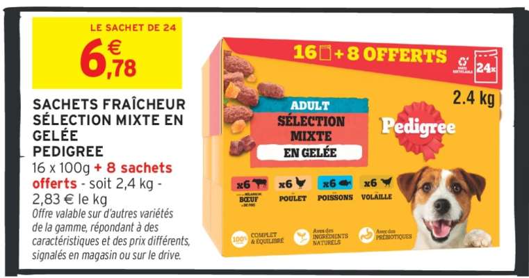 Sachets Fraîcheur Sélection Mixte en Gelée Pedigree