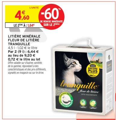 Litière Minérale Fleur de Litière Tranquille