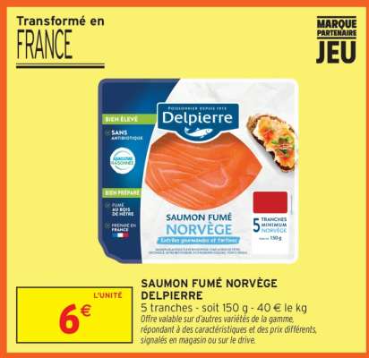 SAUMON FUMÉ NORVÈGE "DELPIERRE"