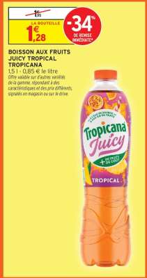 Boisson aux fruits Juicy Tropical Tropicana