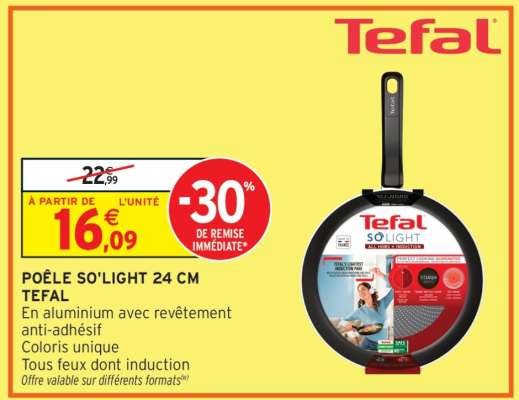 POÊLE SO'LIGHT 24 CM TEFAL
