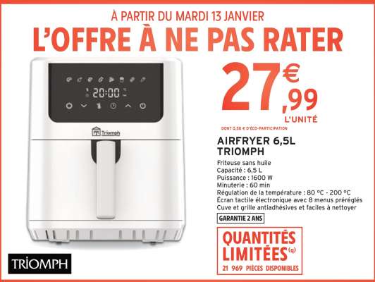 AIRFRYER 6,5L TRIOMPH