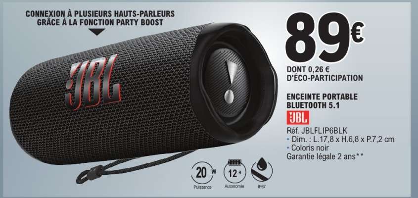 JBL Enceinte Portable Bluetooth 5.1