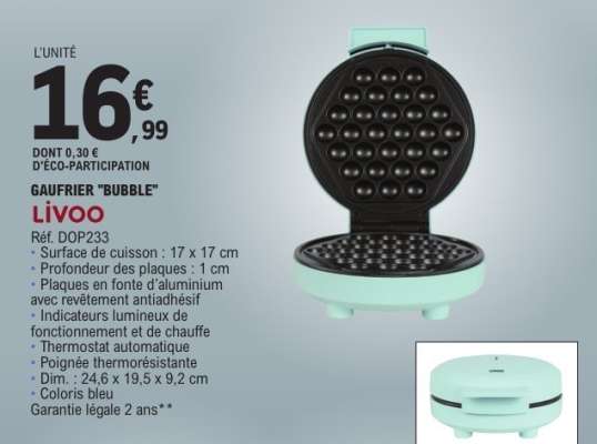 GAUFRIER "BUBBLE" Livoo