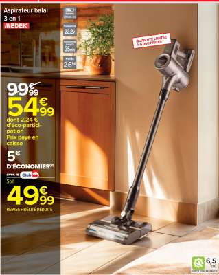 Aspirateur balai 3 en 1