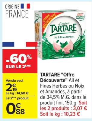 TARTARE "Offre Découverte"