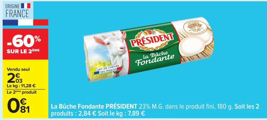LA BÛCHE FONDANTE PRESIDENT