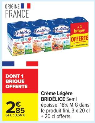 Crème Légère BRIDÉLICE