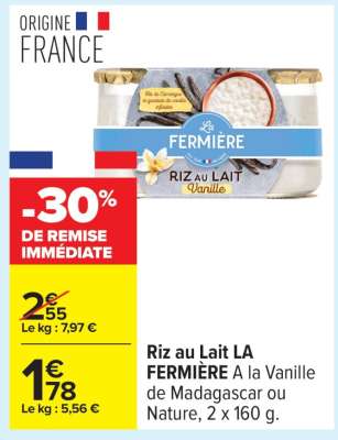 Riz Au Lait La Fermière