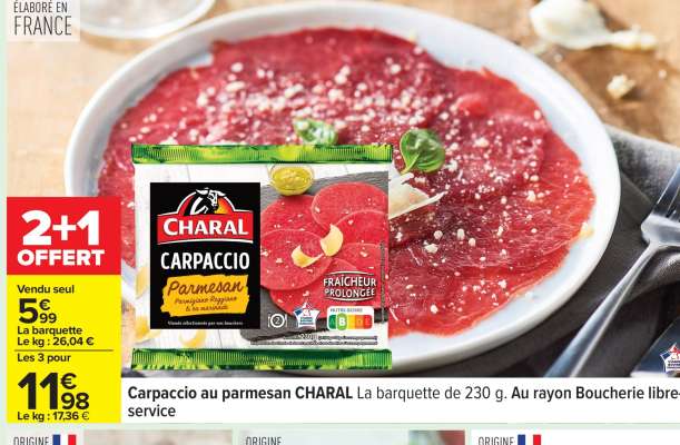 Carpaccio au parmesan CHARAL